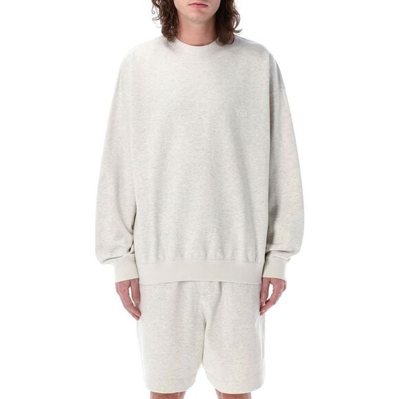 Y-3 Yosuke Yamamoto Men's Logo Sweatshirt Men GREY HEATHER Sweaters & Cardigans